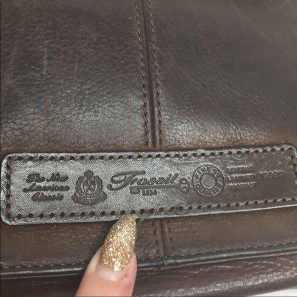 Fossil leather Briefcase/Shoulder bag - Picture 6 of 11